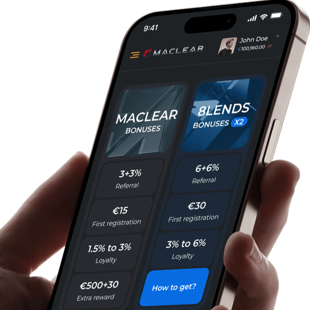 Earn a 3% cashback bonus on your first Maclear investment Investissement crowlending sur Maclear– Bonus 3%